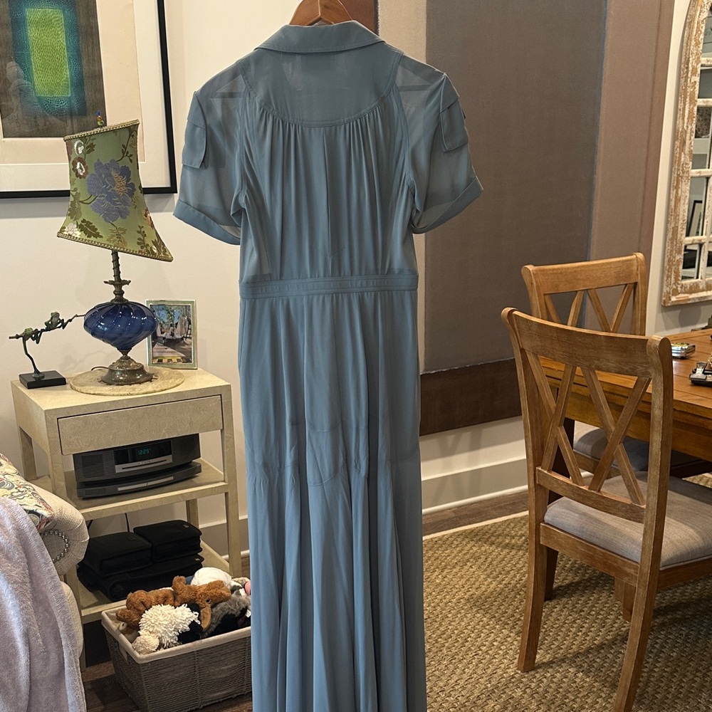 Byron Lars Light Blue Jumpsuit with Belt - Picture 3 of 6
